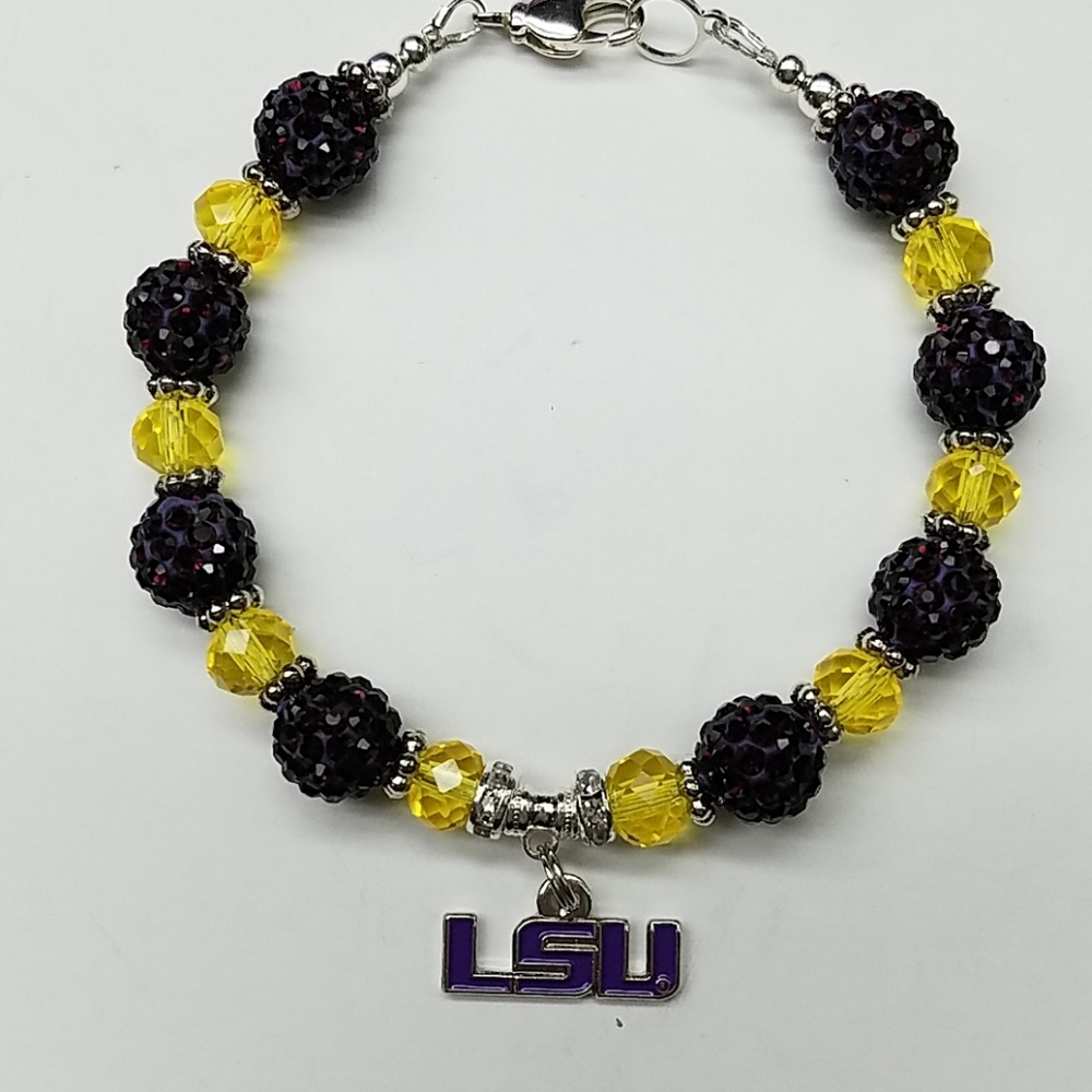 LSU bracelet 8" NEW NFL Championship